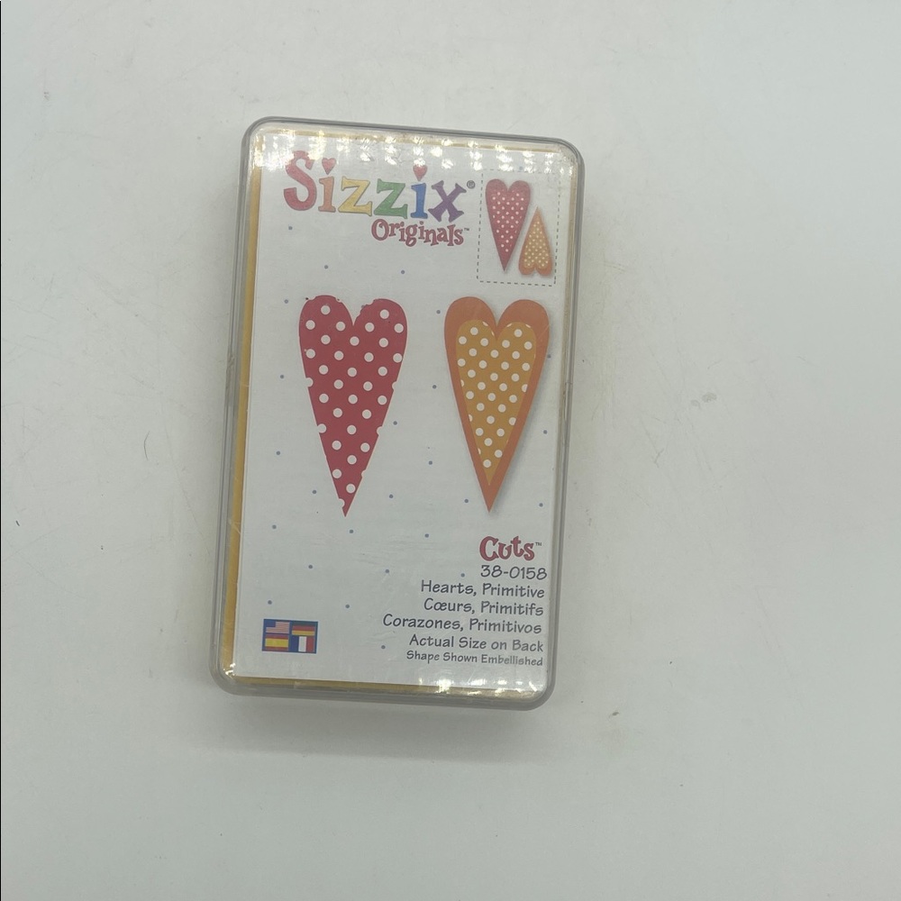 Sizzix Originals Hearts Primitive Die Set - Red and Yellow